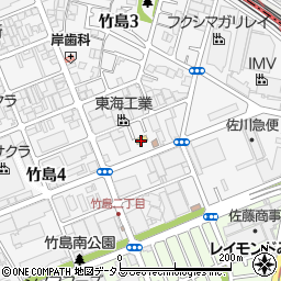 ファミリーマート竹島二丁目店周辺の地図