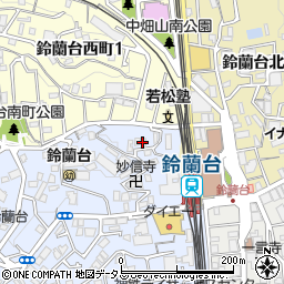 日本イエス・キリスト教団　鈴蘭台福音教会周辺の地図