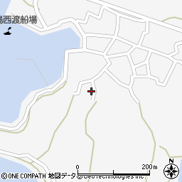 愛知県西尾市一色町佐久島（中野）周辺の地図
