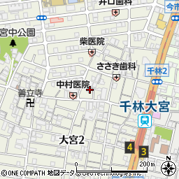 株式会社一の矢生花周辺の地図