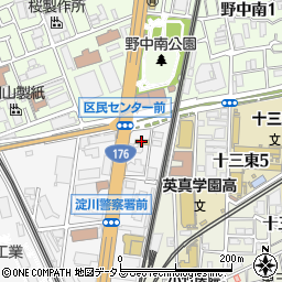 セブンイレブン大阪十三本町３丁目店周辺の地図
