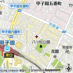 〒663-8176 兵庫県西宮市甲子園六番町の地図