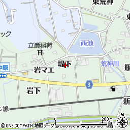 愛知県豊橋市中原町堤下周辺の地図