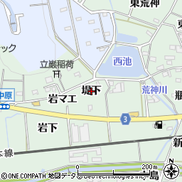 愛知県豊橋市中原町（堤下）周辺の地図