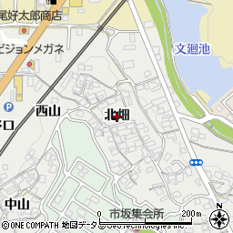 京都府木津川市市坂（北畑）周辺の地図