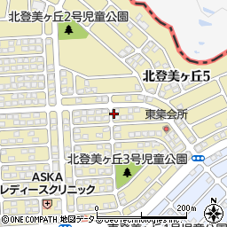 奈良県奈良市北登美ヶ丘周辺の地図