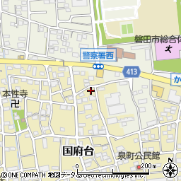 静岡県磐田市国府台361周辺の地図