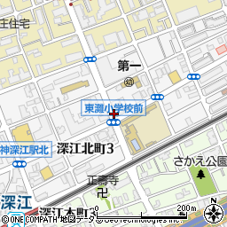 兵庫県神戸市東灘区深江北町周辺の地図
