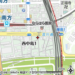 府道大阪高槻線周辺の地図