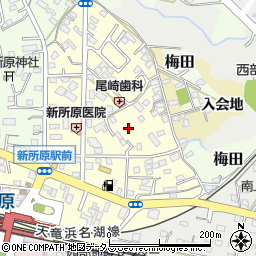 静岡県湖西市新所原周辺の地図