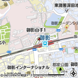 兵庫県神戸市東灘区御影山手1丁目9周辺の地図