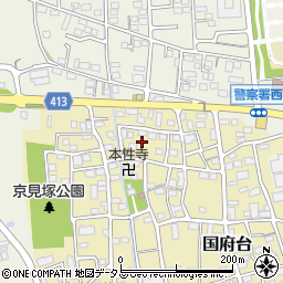静岡県磐田市国府台398周辺の地図