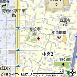 レオパレスＫＫＳ中宮周辺の地図