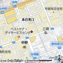 兵庫県神戸市東灘区本庄町3丁目2周辺の地図