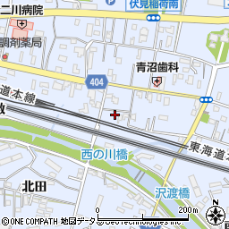 愛知県豊橋市大岩町西郷内8周辺の地図