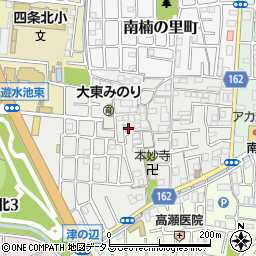 大阪府大東市津の辺町周辺の地図