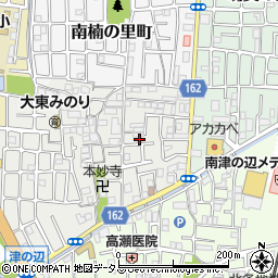 大阪府大東市津の辺町20-16周辺の地図