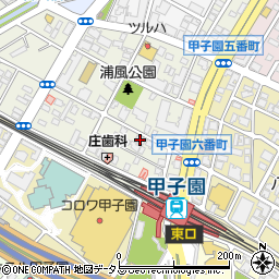 甲子園浦風町アーバンリズ周辺の地図