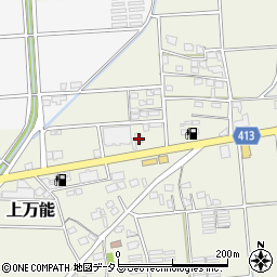 静岡県磐田市上万能168-2周辺の地図