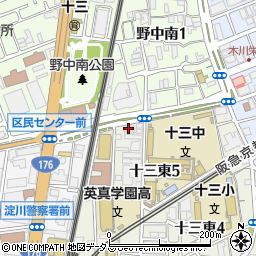 トプコンソキア販売大阪営業所周辺の地図