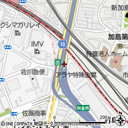 加島入口周辺の地図