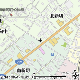 愛知県豊橋市向草間町北新切2周辺の地図