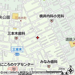 愛知県豊橋市三本木町周辺の地図