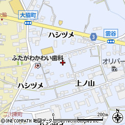 愛知県豊橋市雲谷町上ノ山225周辺の地図