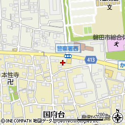 静岡県磐田市国府台375周辺の地図