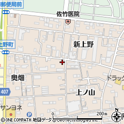 愛知県豊橋市上野町上野20周辺の地図