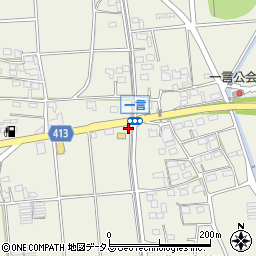 静岡県磐田市一言周辺の地図