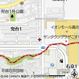 ＵＲ都市機構高の原駅西団地１棟周辺の地図