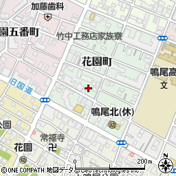 兵庫県西宮市花園町周辺の地図