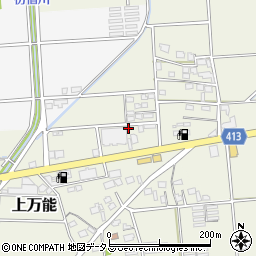 静岡県磐田市上万能170-3周辺の地図