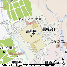 兵庫県神戸市灘区長峰台周辺の地図