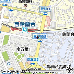 餃子の王将西鈴蘭台店周辺の地図