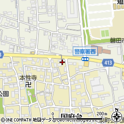 静岡県磐田市国府台387周辺の地図