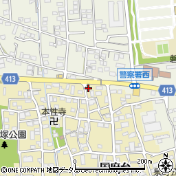 静岡県磐田市国府台389周辺の地図