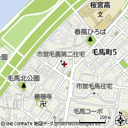 大阪府大阪市都島区毛馬町5丁目16周辺の地図