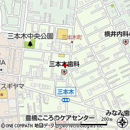 コメダ珈琲店豊橋三本木店周辺の地図