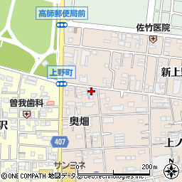 愛知県豊橋市上野町上野10周辺の地図