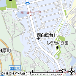 奈良県生駒市西白庭台1丁目周辺の地図