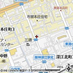 ハッケン酒場 阪神深江店周辺の地図