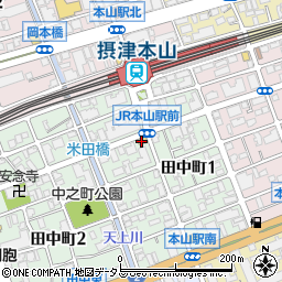 モスバーガー摂津本山店周辺の地図