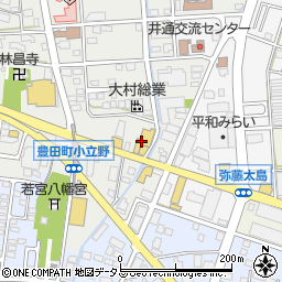 ＨｏｎｄａＣａｒｓ静岡西磐田豊田店周辺の地図