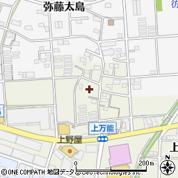 静岡県磐田市上万能450周辺の地図