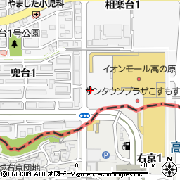 モンベル高の原店周辺の地図