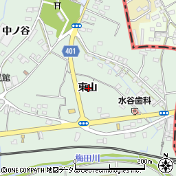 愛知県豊橋市中原町東山周辺の地図