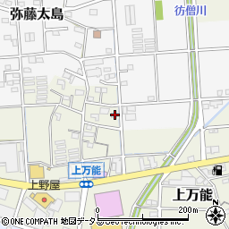静岡県磐田市上万能413-1周辺の地図