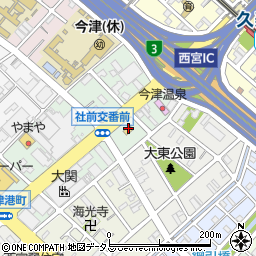 ローソン西宮今津社前町店周辺の地図